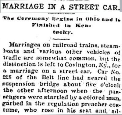 Street Car Marriage
